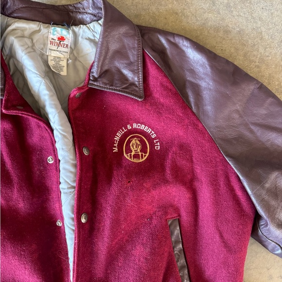 Vintage Wine Bomber Jacket - Picture 2 of 3